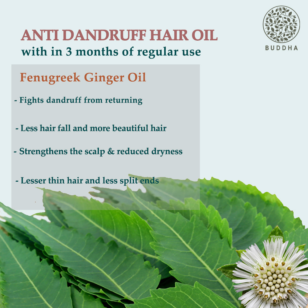 Anti Dandruff Hair Oil | Ayurvedic & Revitalising | For White Flakes & Dry Scalp | 150 ML