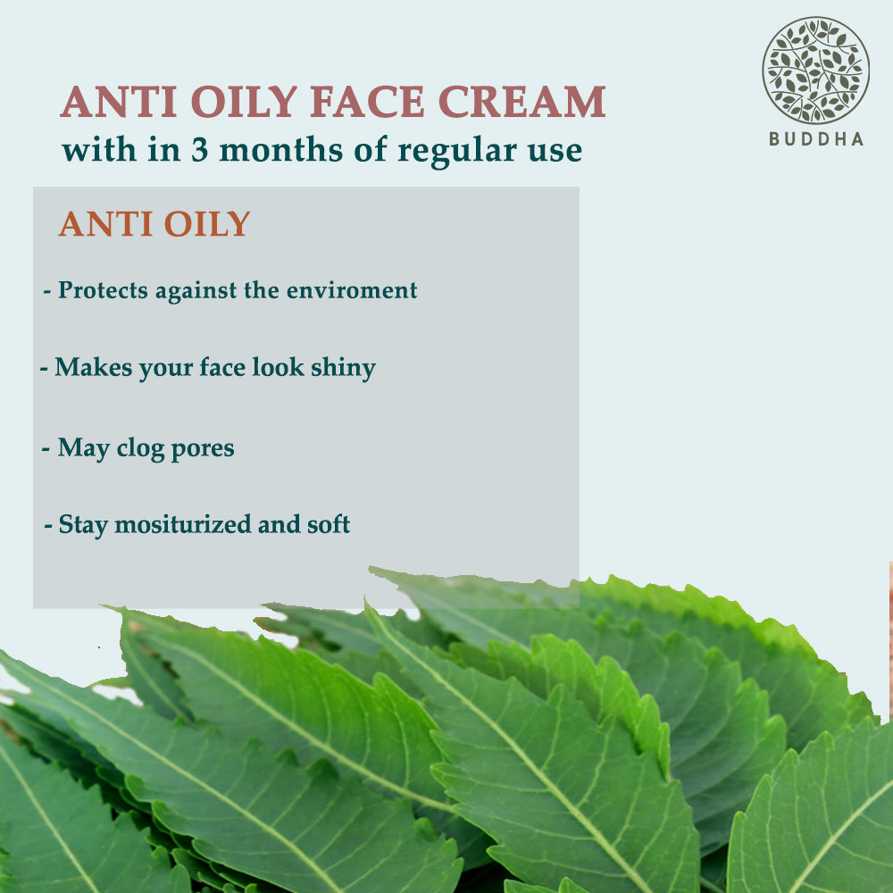 Anti Oily Face Cream | Clear and Radiant Oil Free Skin | Ayurvedic | 75 GM