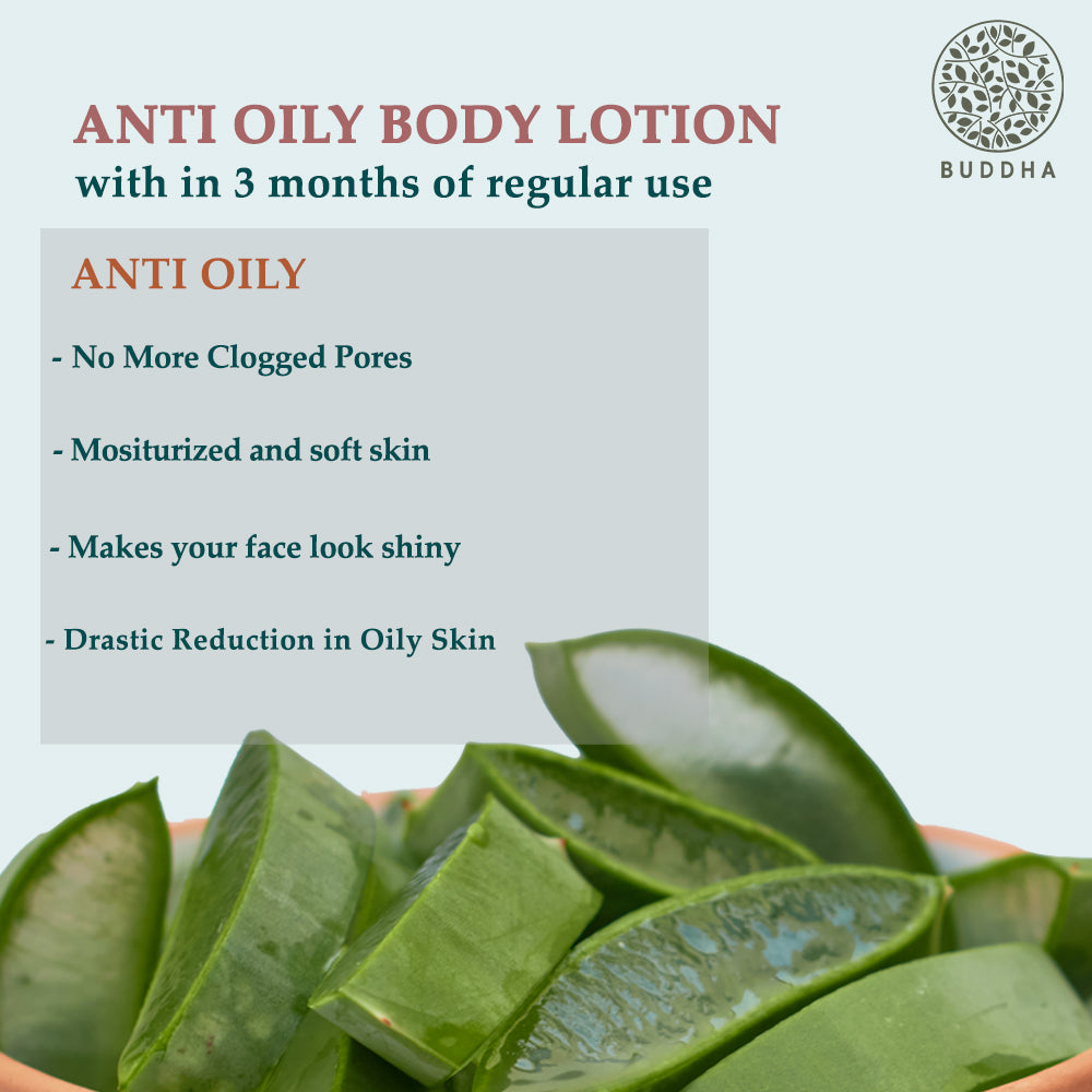 Anti Oily Body Lotion | Balance Skin Oil Level | Chemical Free & Natural | 150 ML