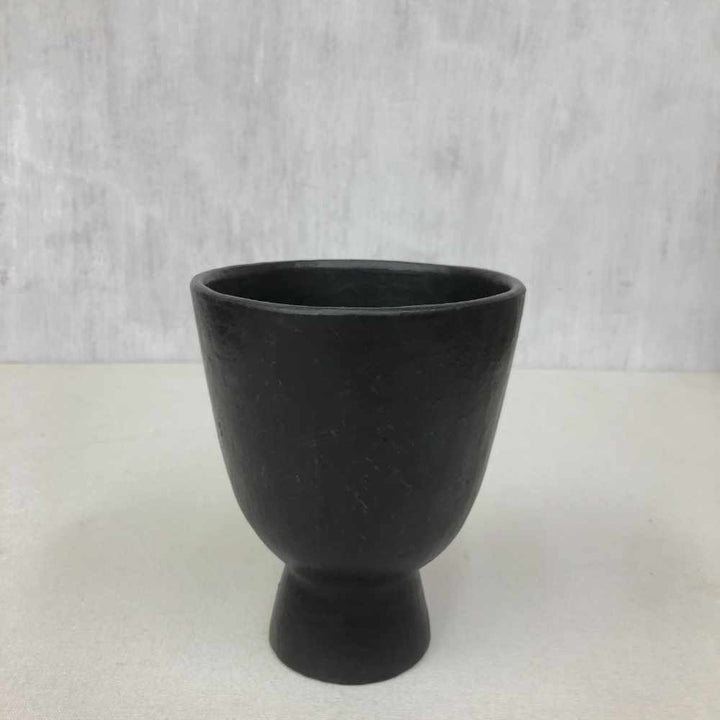 Indoor Planter | Hand-Crafted | Black Stone Pottery | 18 Inch