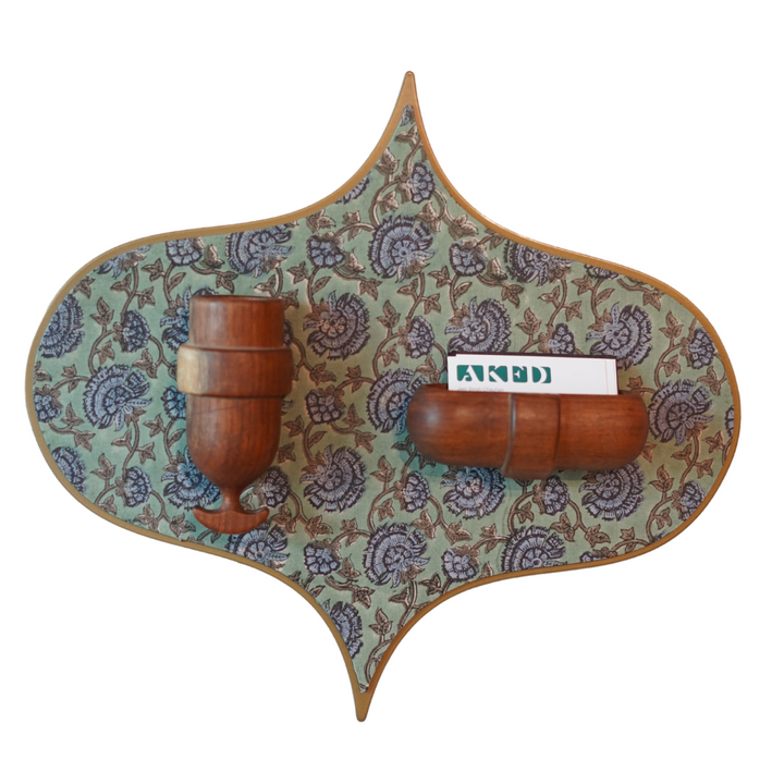 Floral Print Mughal Patterned Magnetic Wall Art Organiser | Hand-Crafted