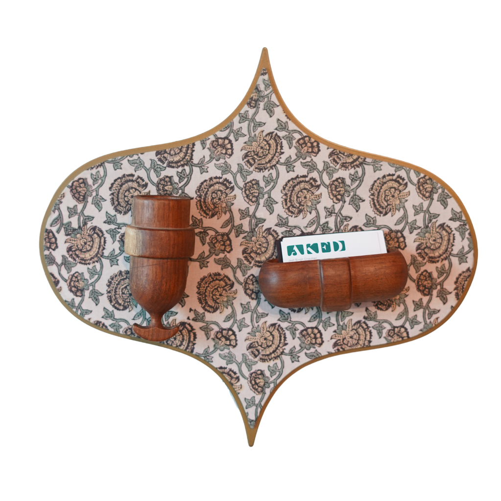 Floral Print Mughal Patterned Magnetic Wall Art Organiser | Hand-Crafted