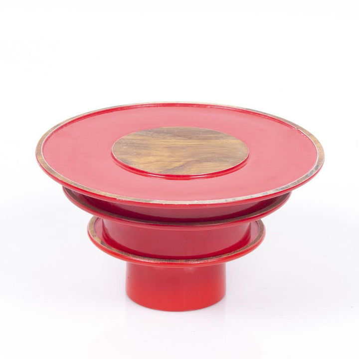 Tea Coasters | Acacia Wood | Red Lacquer Finish | Table Top 