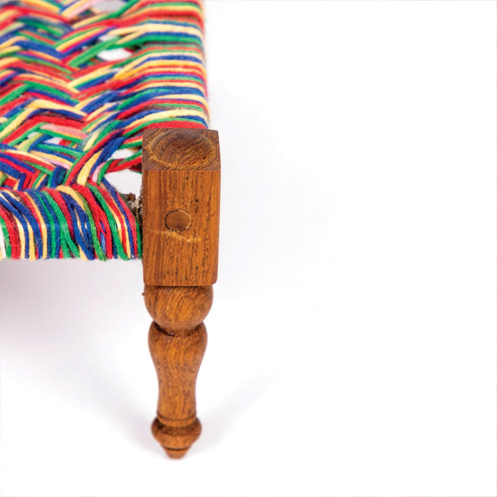 Mini Shisham Wood Charpai | Table Accent | Sustainable | Hand Woven