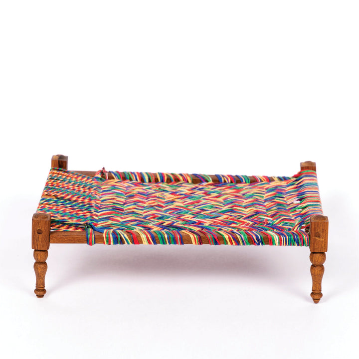 Mini Shisham Wood Charpai | Table Accent | Sustainable | Hand Woven