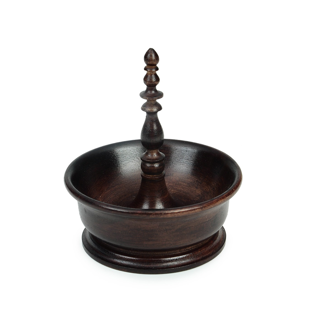 Mughal Style Sultan Pin Holder | Indian Rosewood & Iron | Hand-Crafted