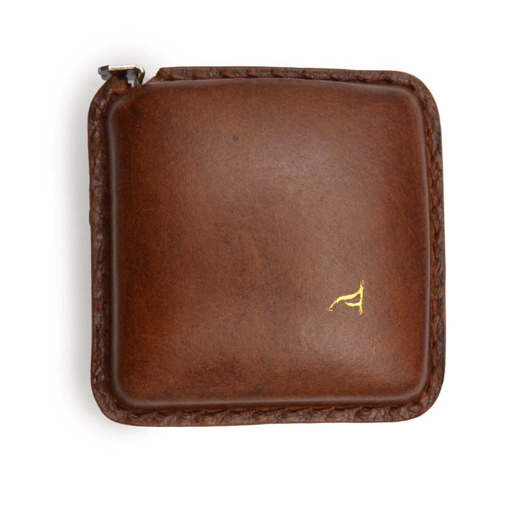 Leather Finish Retractable Measuring Tape | Saddle Leather | Hand-Crafted