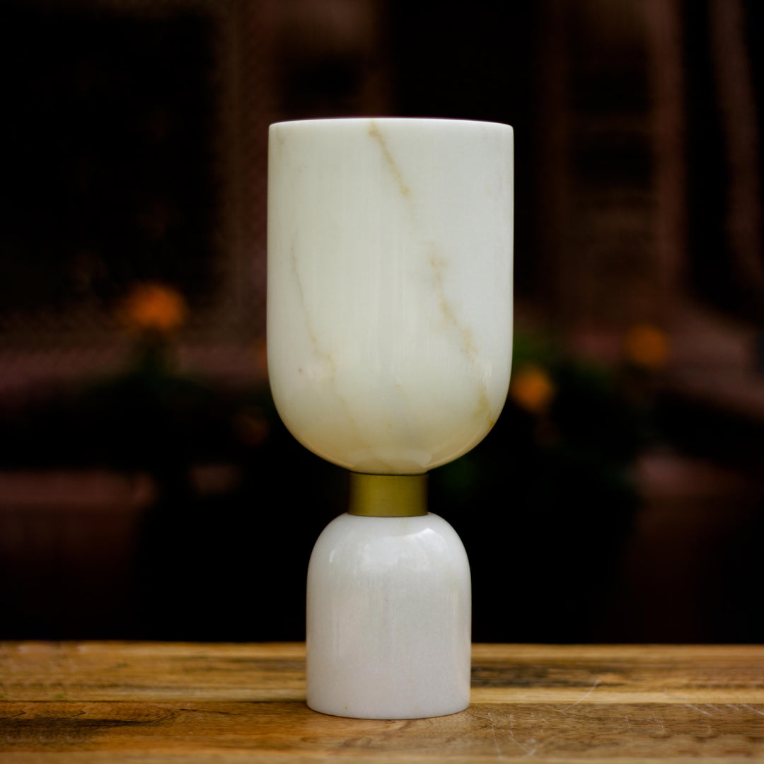 Marble Vase, Minimalistic Design, Brass and Marble, Elegant Vase, Premium Vase, Home Decor