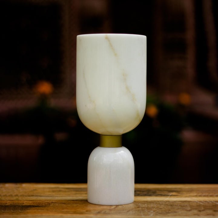 Marble Vase, Minimalistic Design, Brass and Marble, Elegant Vase, Premium Vase, Home Decor