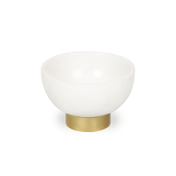 Marble Bowl With Brass Stand, Table top Decor