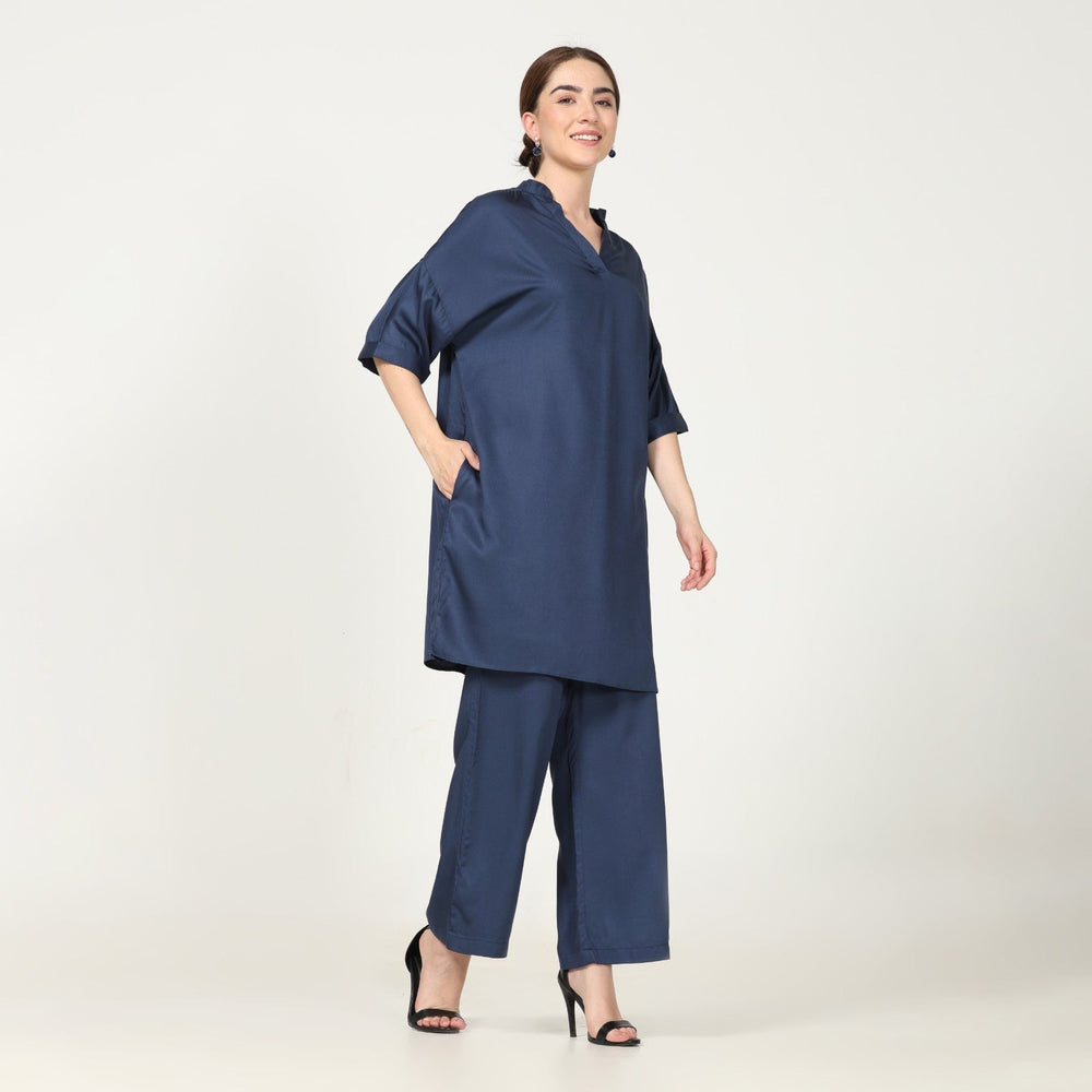 Kimono Tunic & Pant Set | Modal | Eco-Friendly | Sustainable | Navy Blue