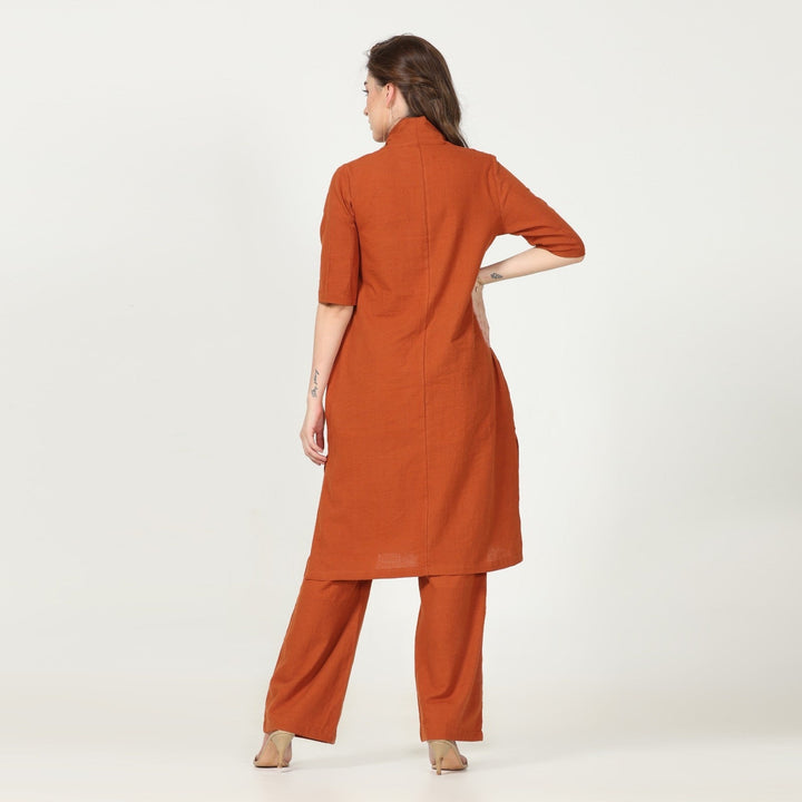 Tunic Shirt & Pant Set | Organic Cotton | Eco-Friendly | Sustainable | Autumn Rust