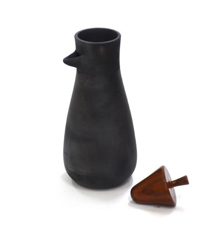 Tweet Jug With Wooden Lid | Handmade In Earthen Clay | Eco-Friendly