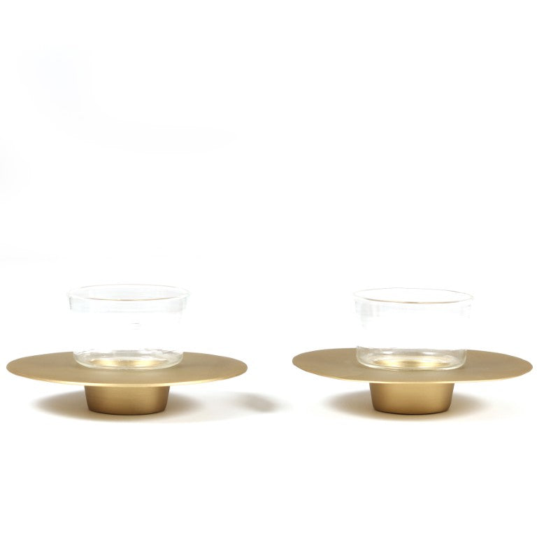 Ufo Cup & Saucer Set With Mini Jar, Table Serveware, Mugs, Cup & Saucer Set, Brass & Boro Silicate Glass | Elegant Serveware